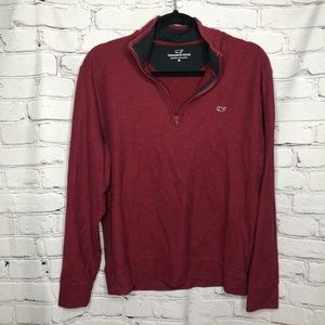 Vineyard Vines red men’s 1/4 zip pullover medium